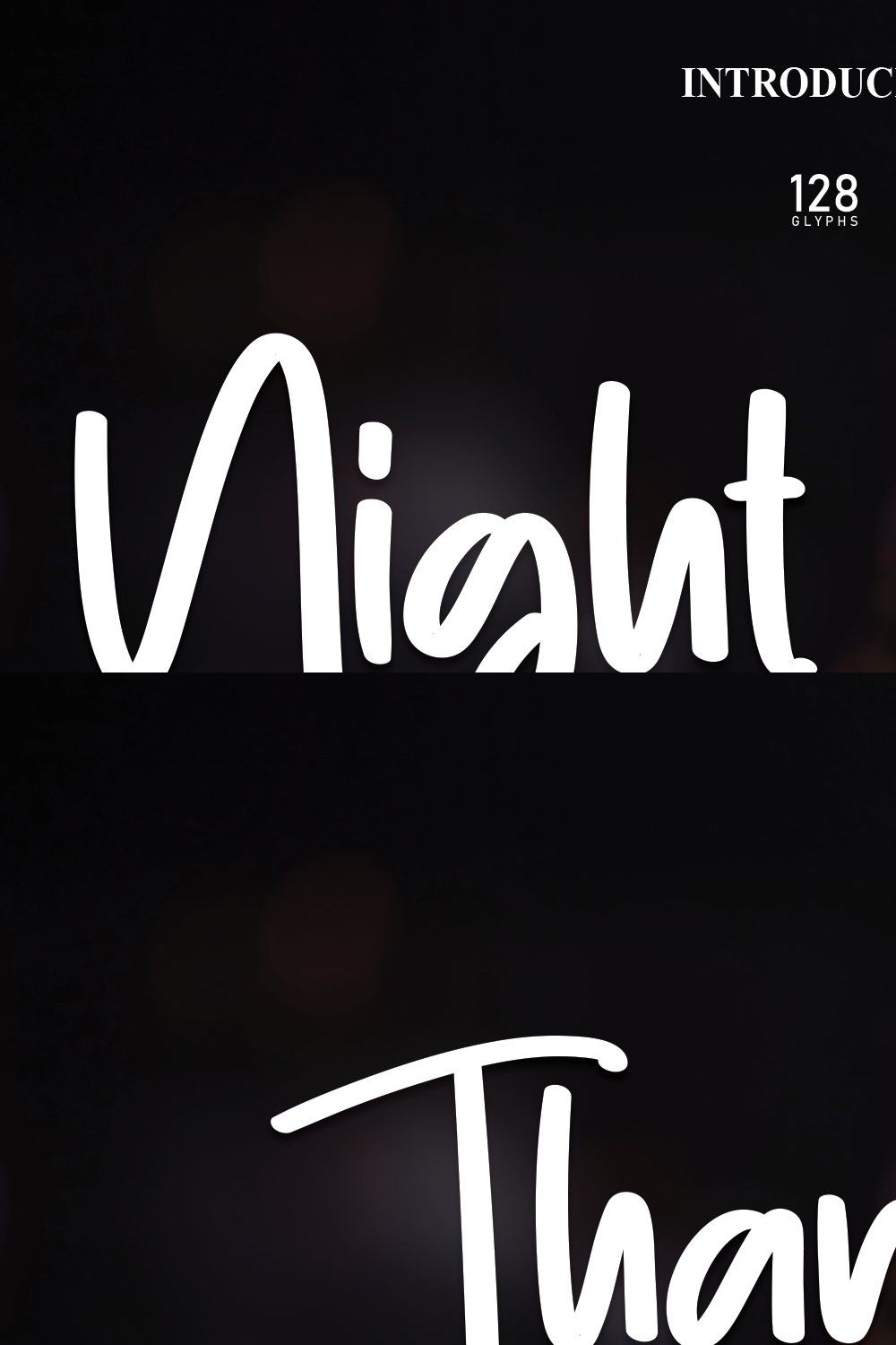 Night Light | Script Font pinterest preview image.