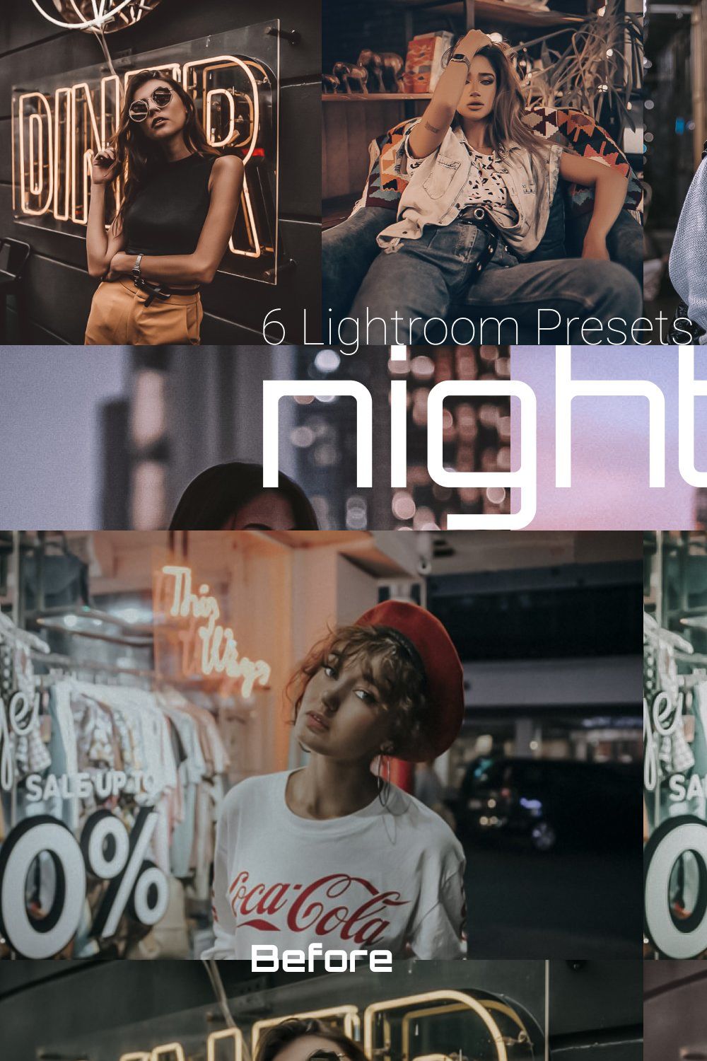 Nightlife - Mobile Lightroom Presets pinterest preview image.