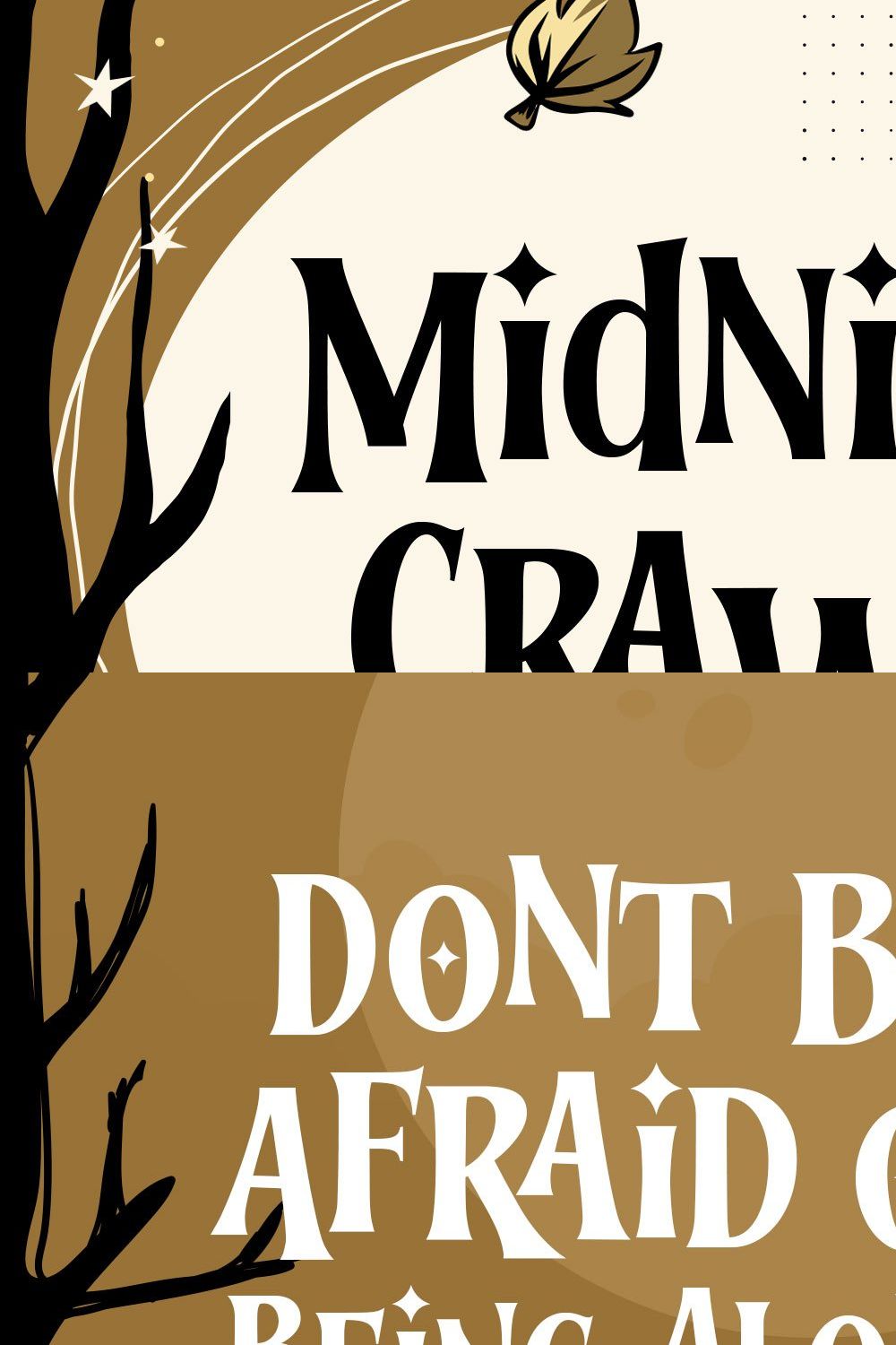 Nightmare Crawler - Horror Font pinterest preview image.