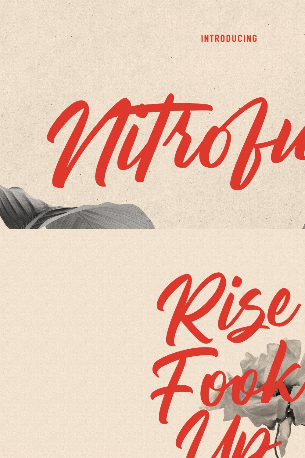 Nitrofury Script Font pinterest preview image.