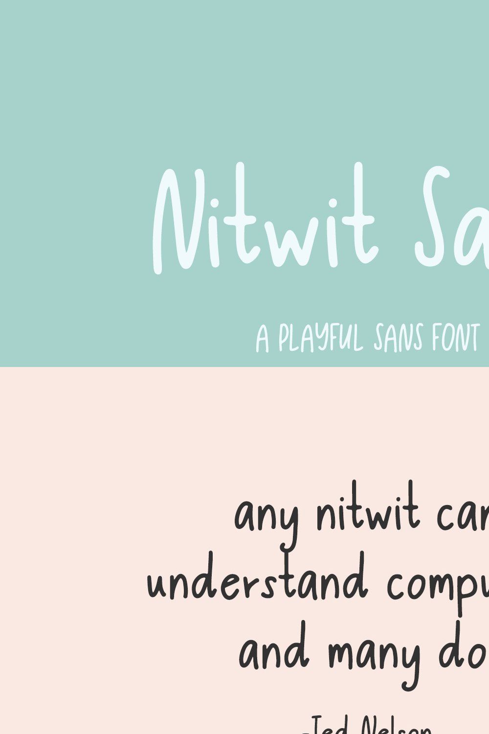 Nitwit Sans pinterest preview image.