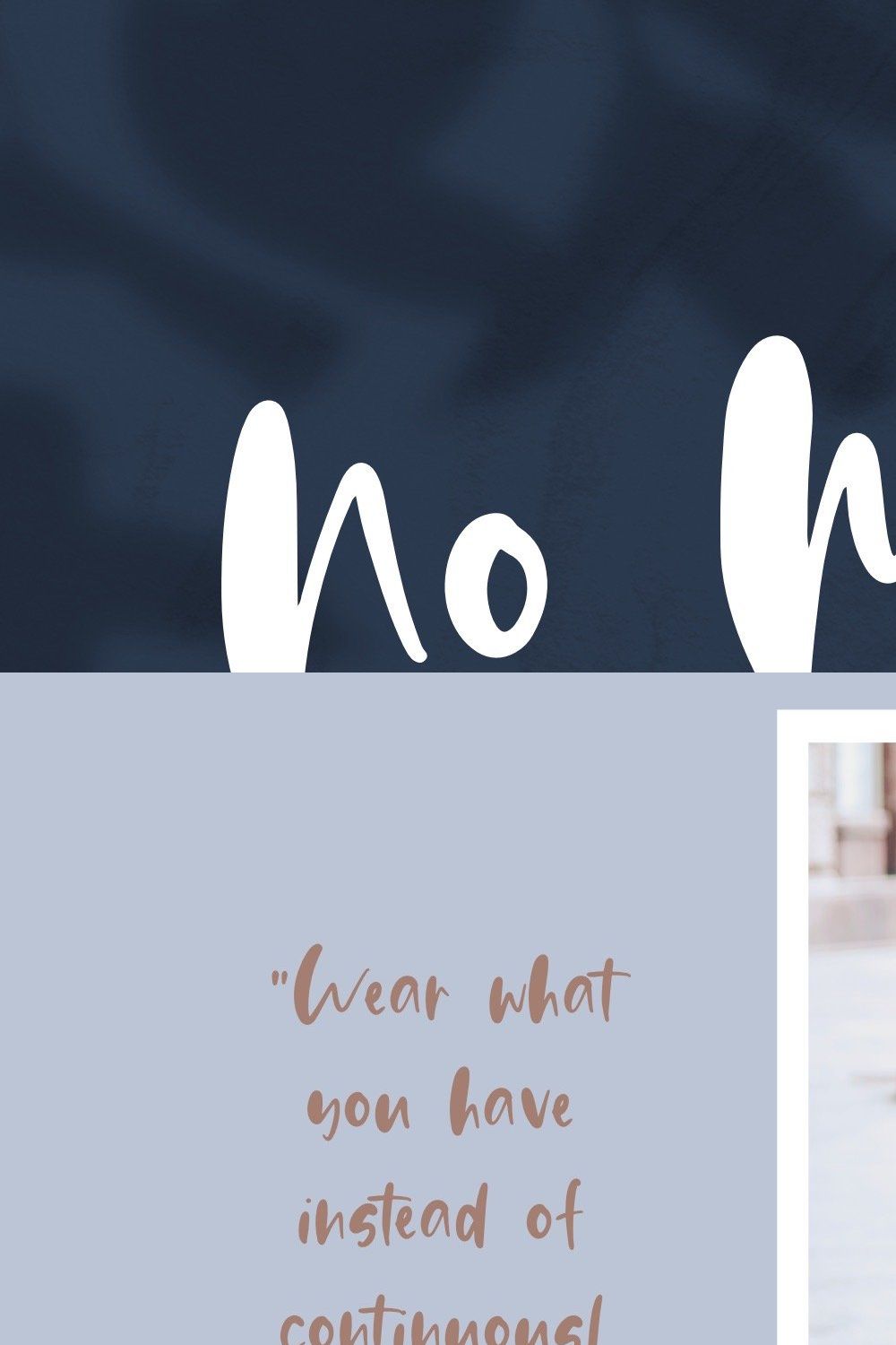 No More | Hand Written Font pinterest preview image.