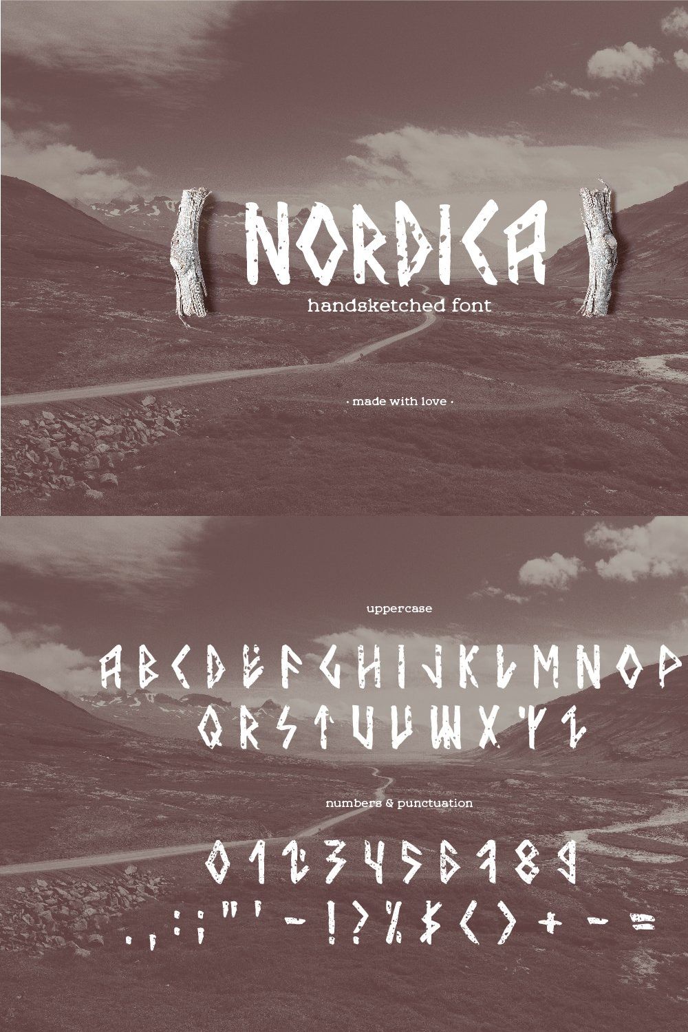 Nordica Font pinterest preview image.