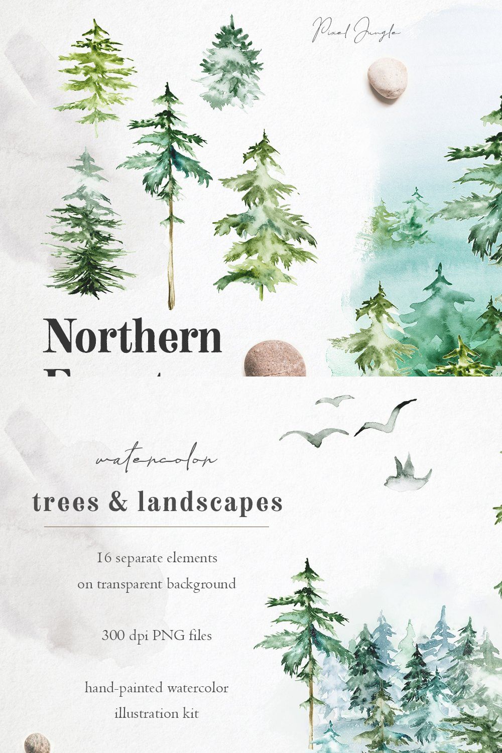 Northern Forest - 16 design elements pinterest preview image.