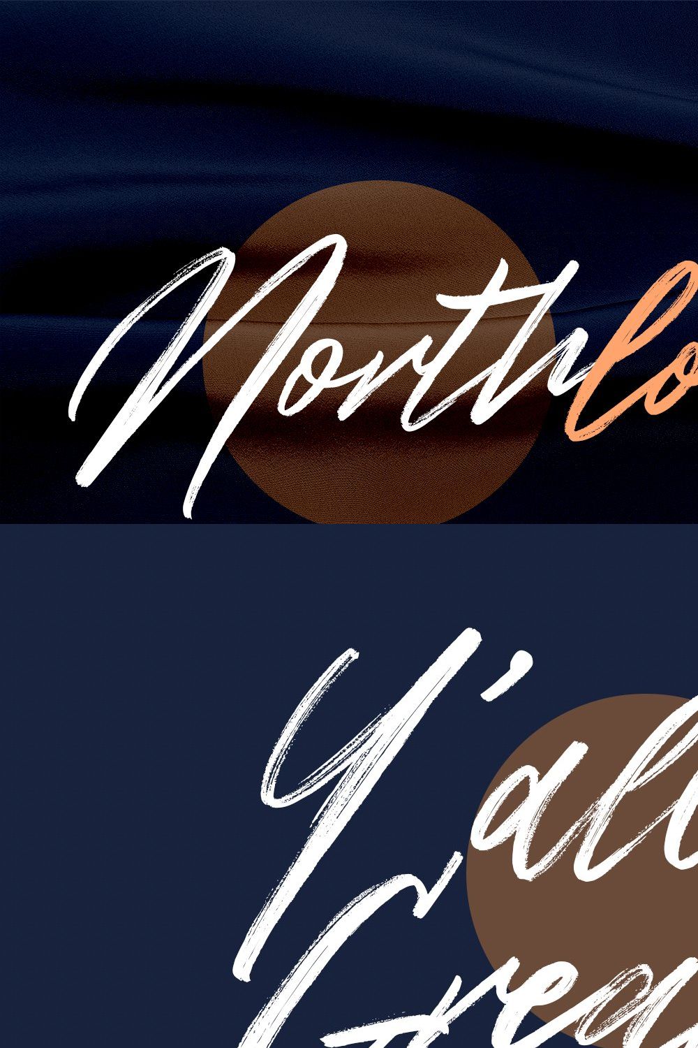 Northloops Brush Handwritten Script pinterest preview image.