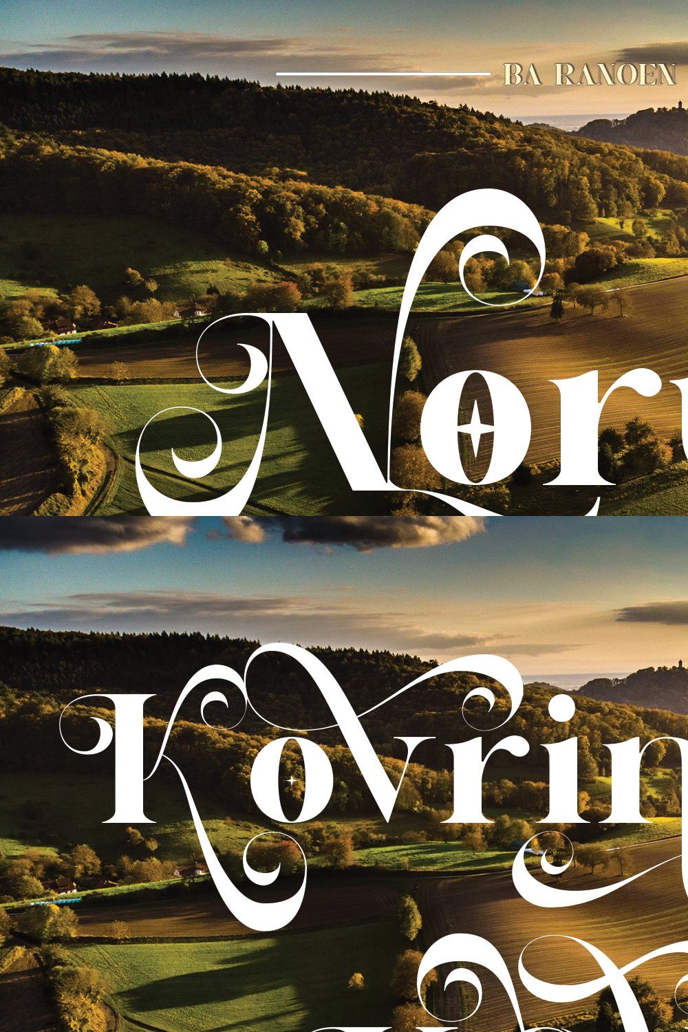 Nortika Serif Vintage Display pinterest preview image.