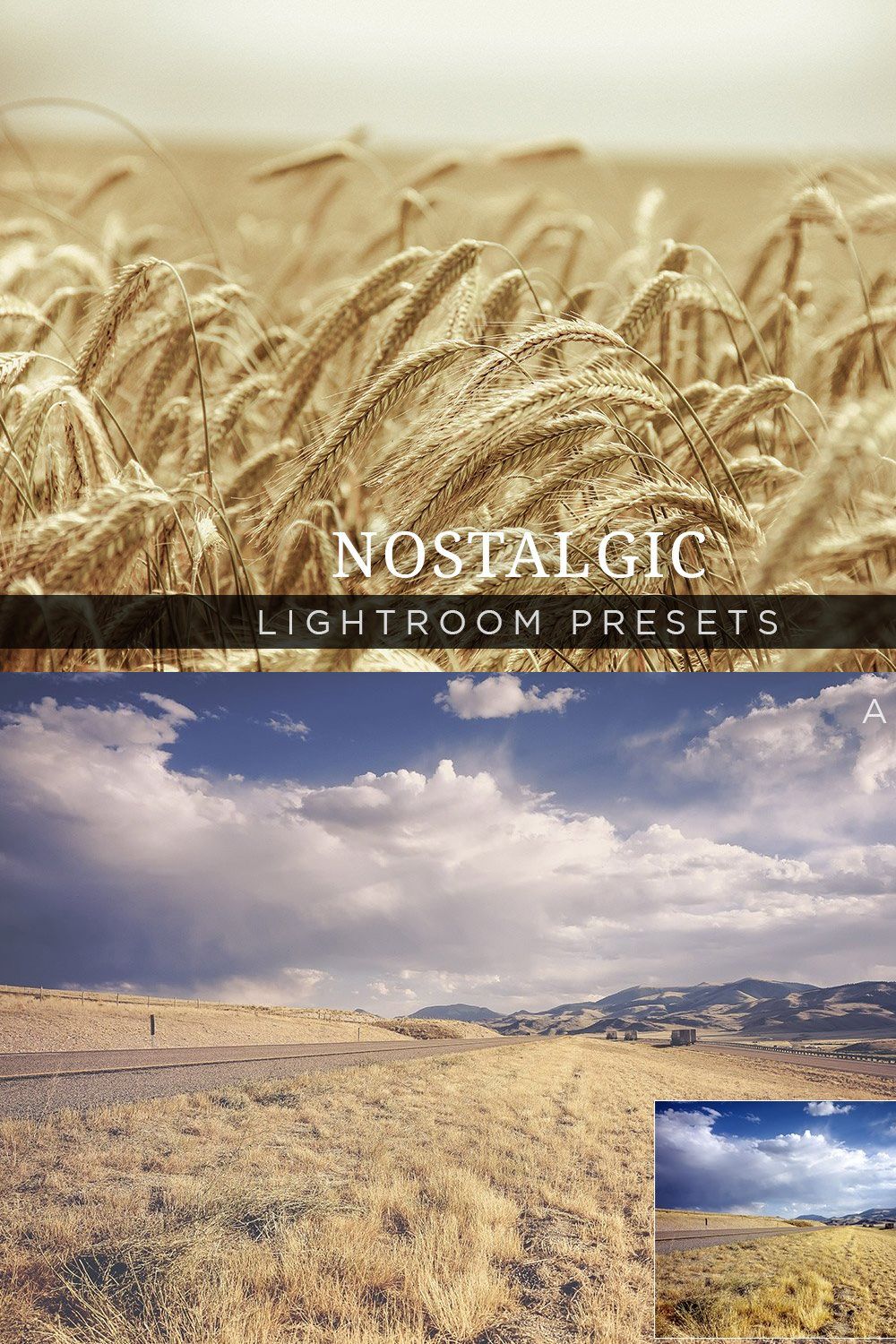 Nostalgic Lightroom Presets Volume 1 pinterest preview image.