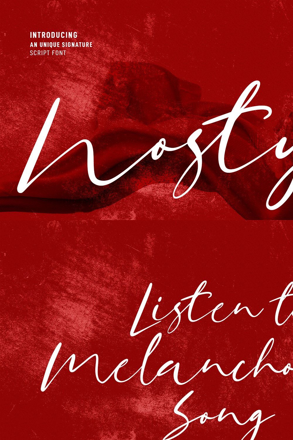 Nostyx Unique Signature Script Font pinterest preview image.