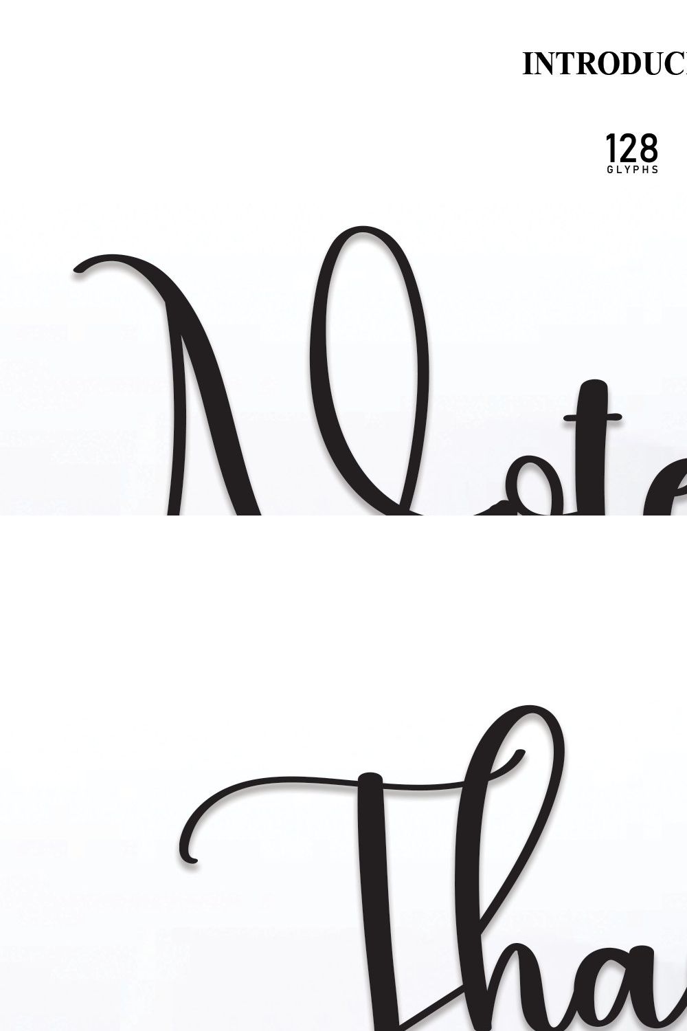 Notebook | Script Font pinterest preview image.