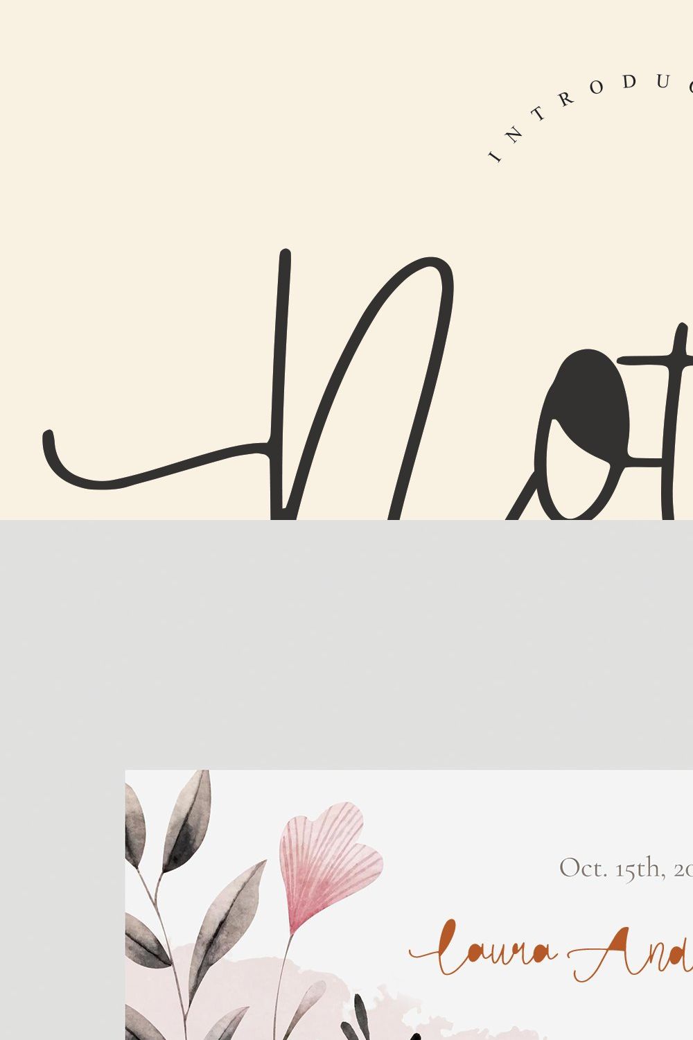 Notes | Script Font pinterest preview image.