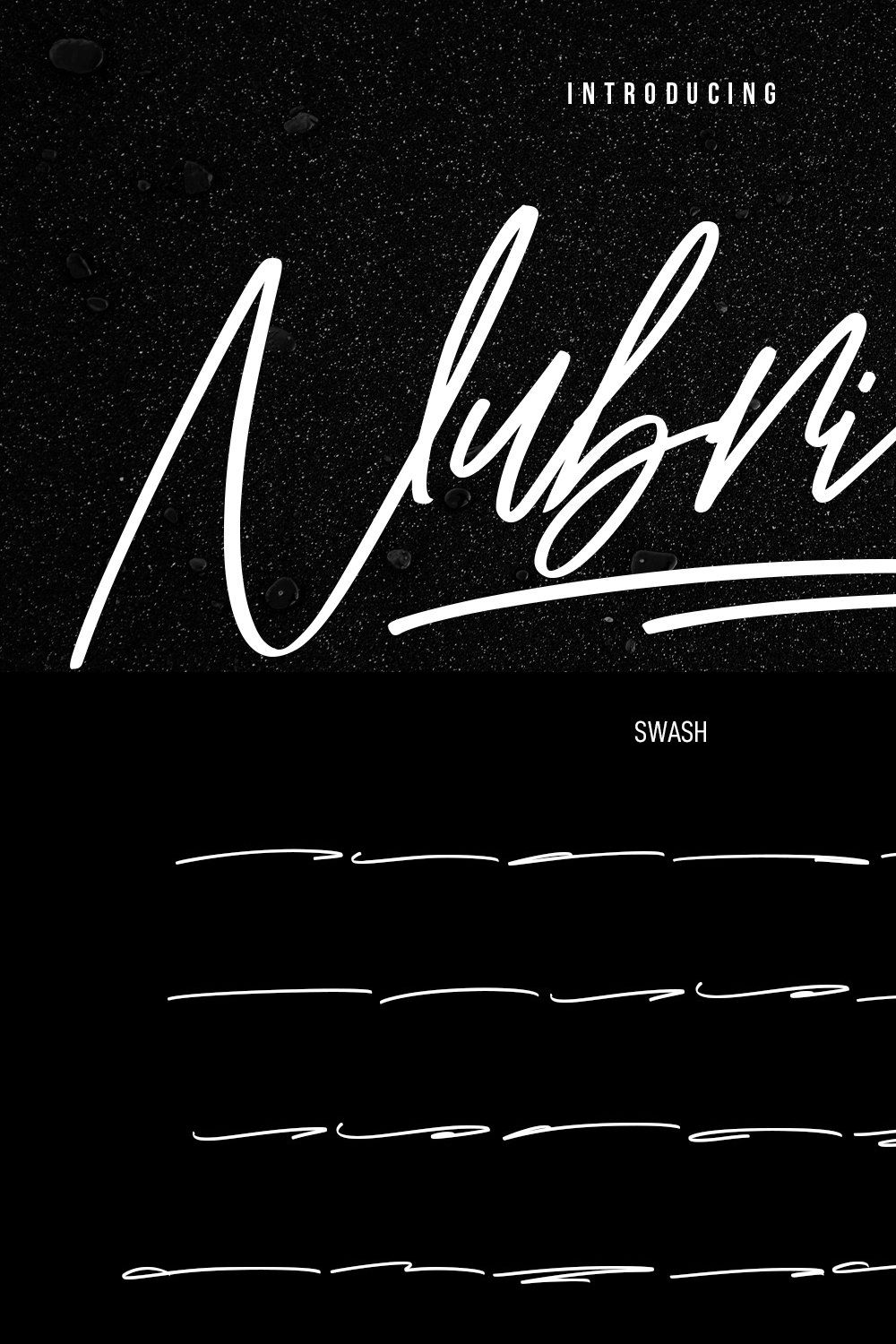 Nubriska Signature Script Font pinterest preview image.