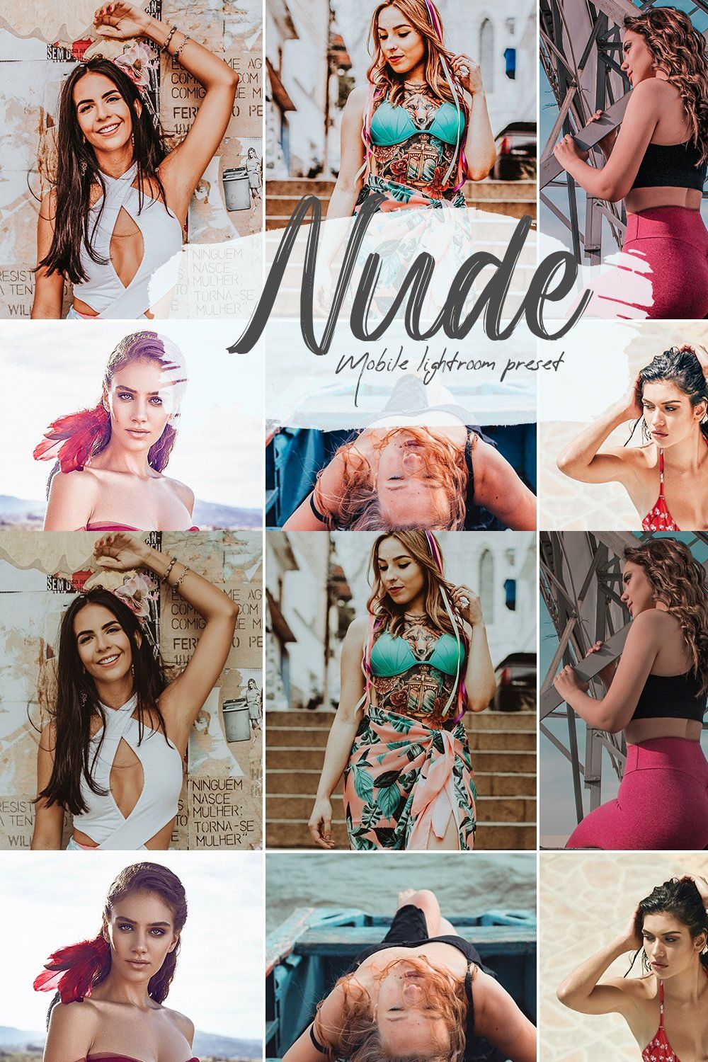 Nude Lightroom Presets pinterest preview image.