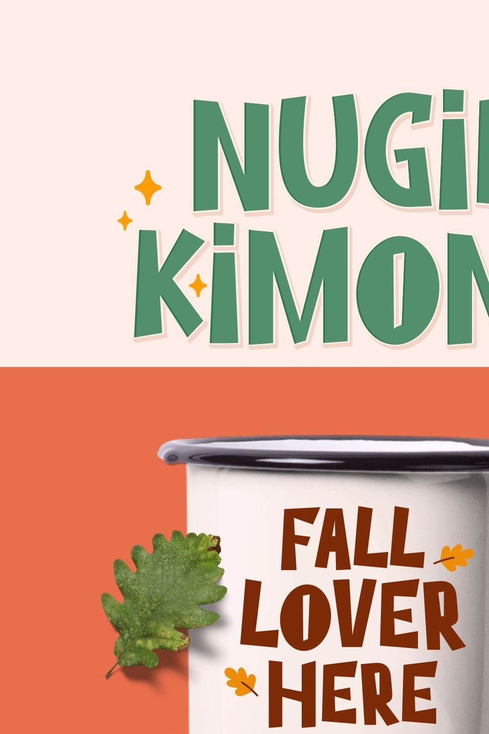 Nugie Kimons - Cute Font Styles pinterest preview image.