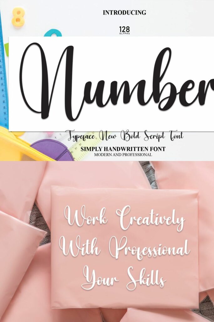 Number Script Font MasterBundles