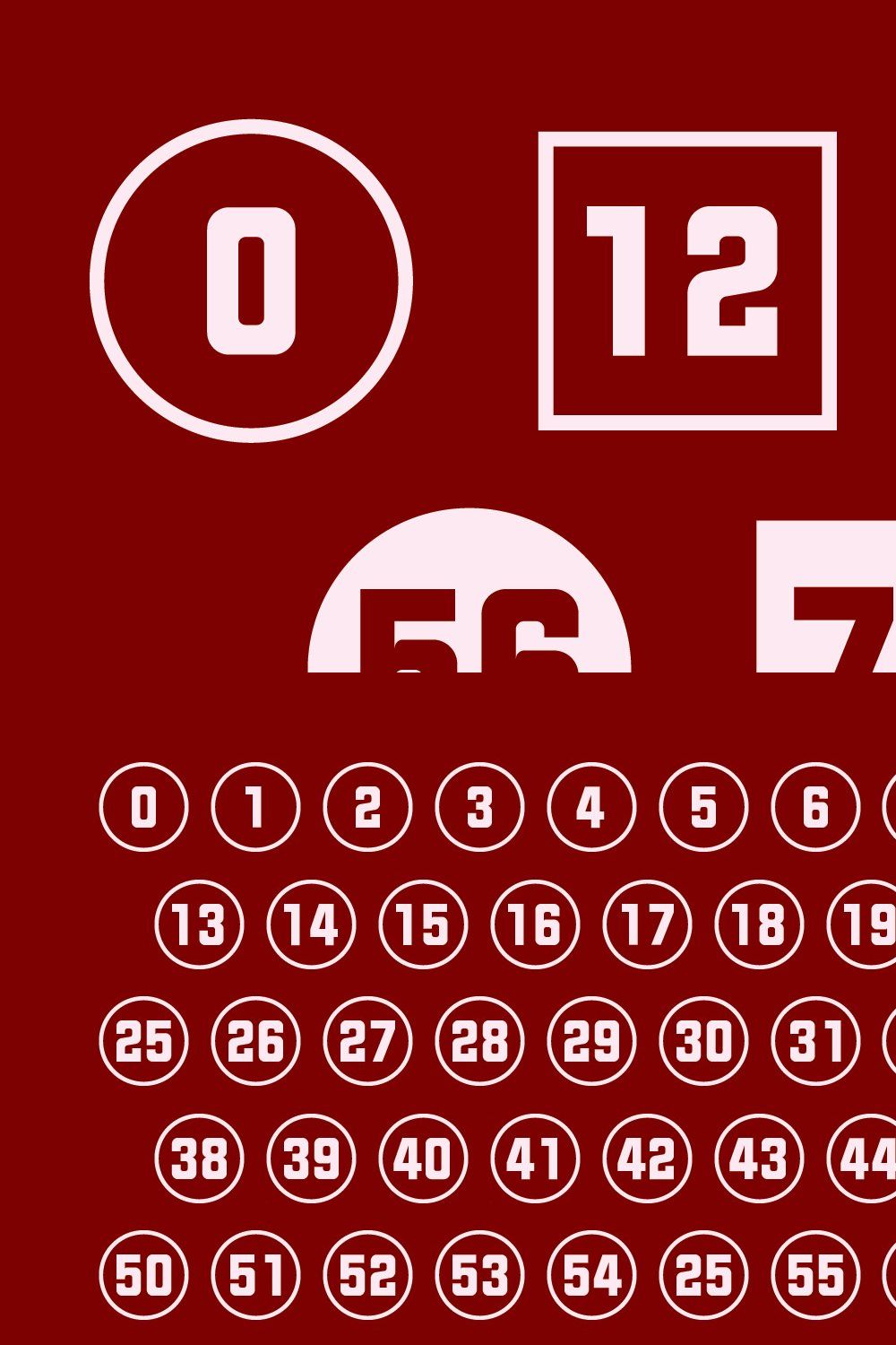 Numbers Style Two Fonts pinterest preview image.