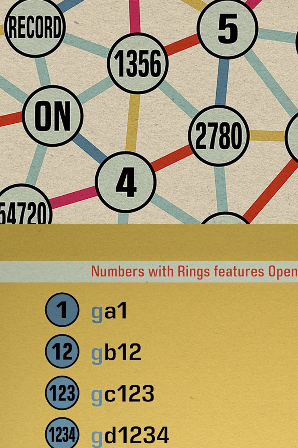 Numbers with Rings pinterest preview image.