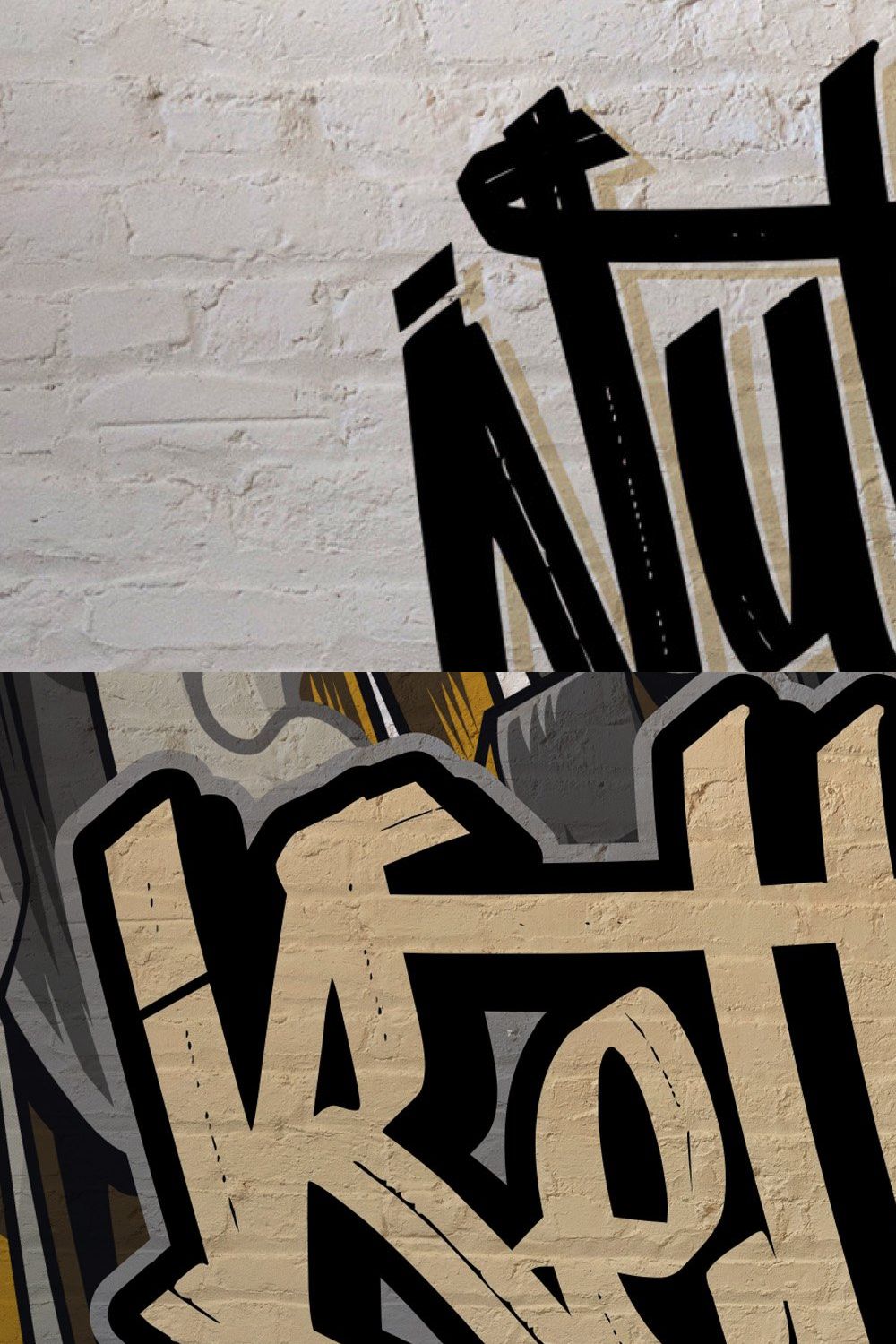 Nutty Noisses - Graffiti typeface pinterest preview image.