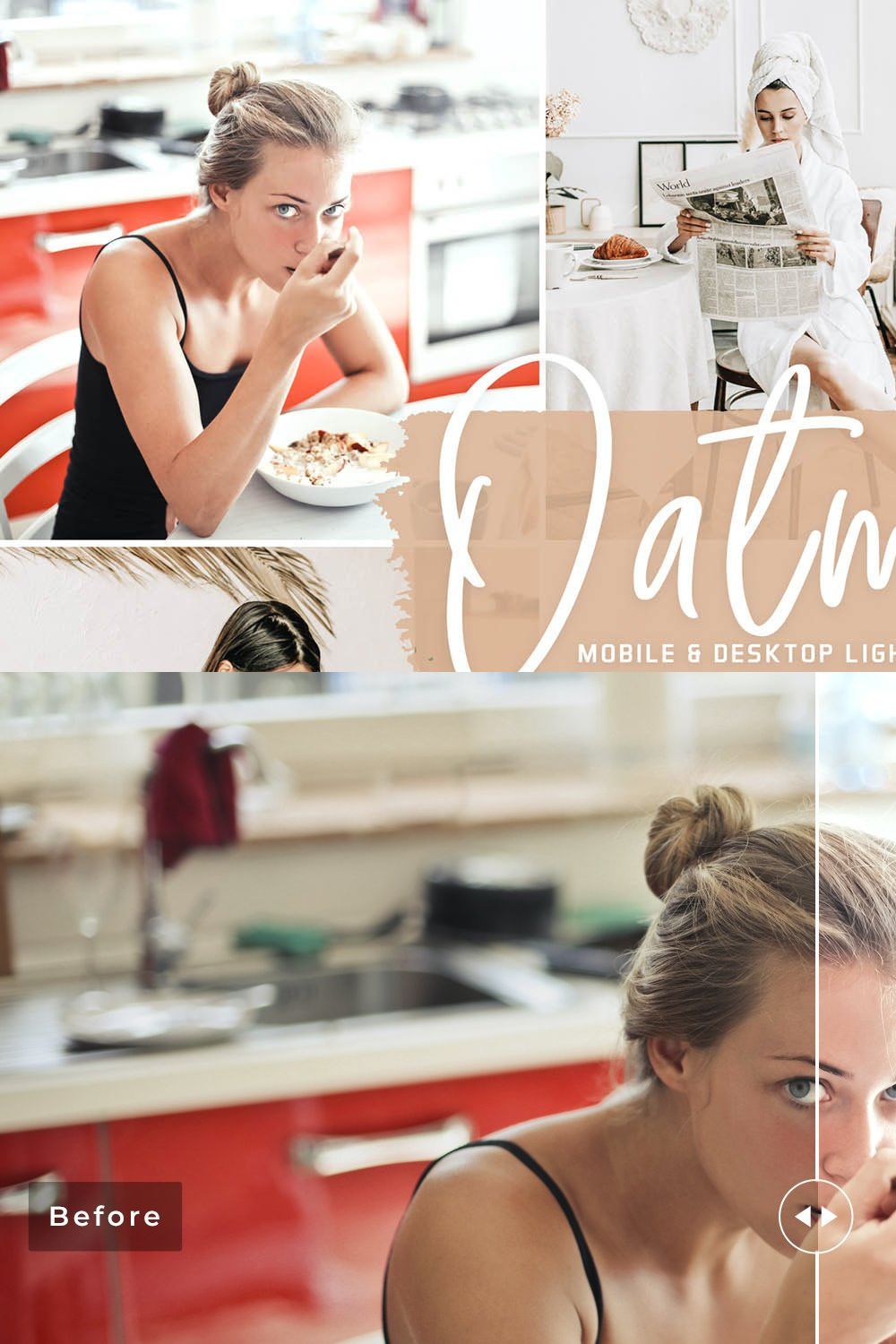 Oatmeal Pro Lightroom Presets pinterest preview image.