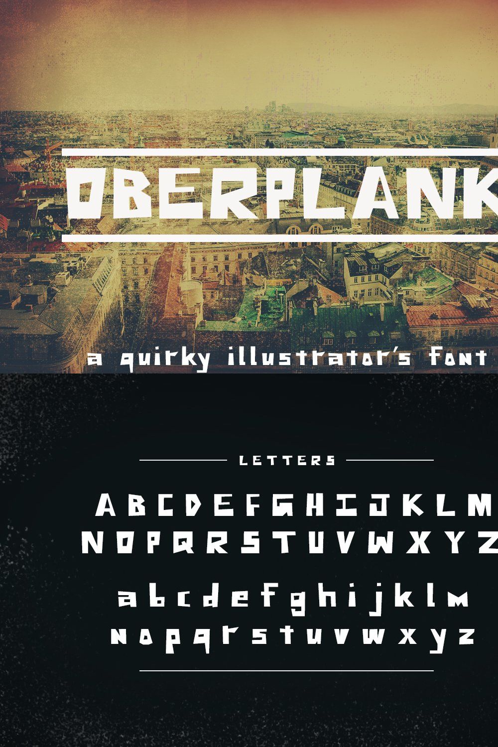 Oberplank Font pinterest preview image.