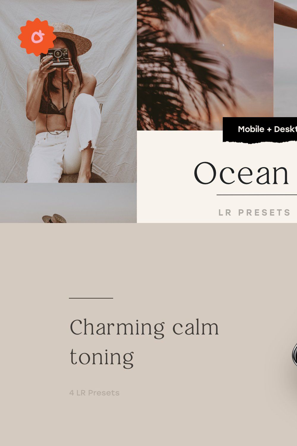 Ocean Salt – 6 Lightroom Preset Pack pinterest preview image.