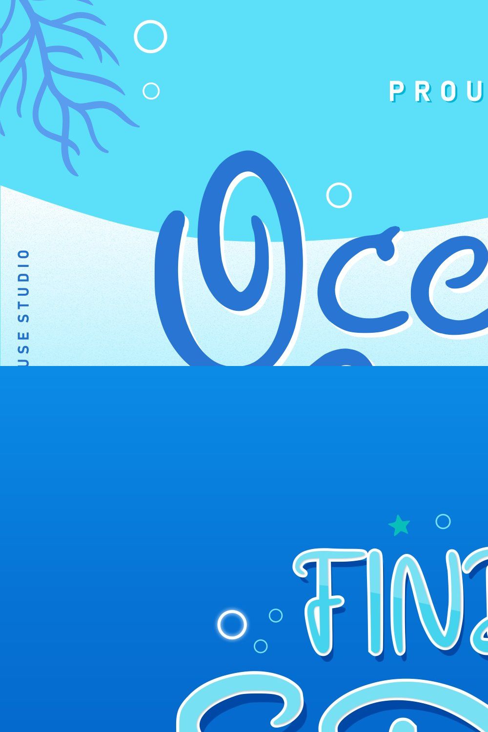 Oceanic Cocktail Font pinterest preview image.