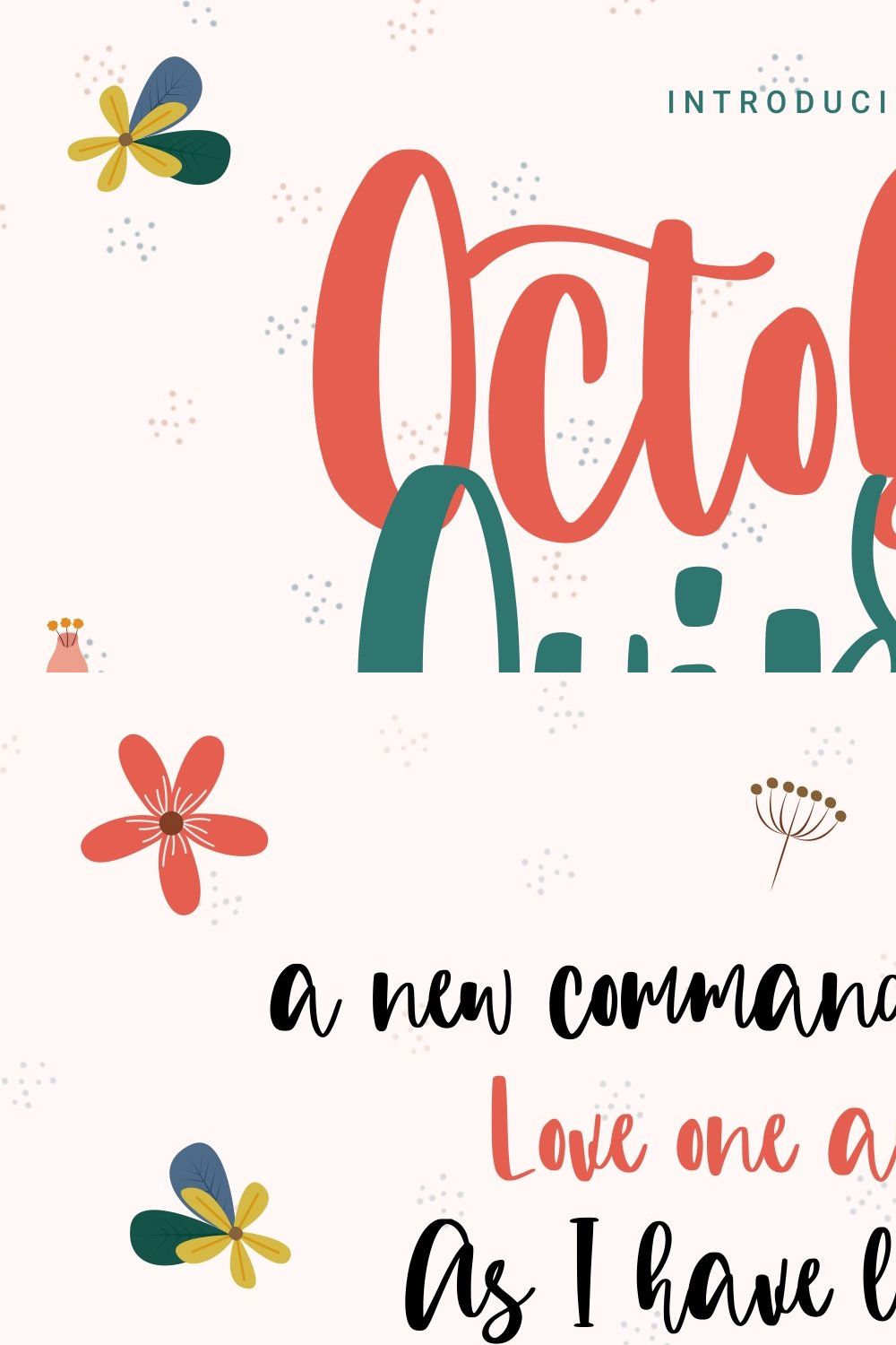 October Quirky - Cute Quirky Font pinterest preview image.