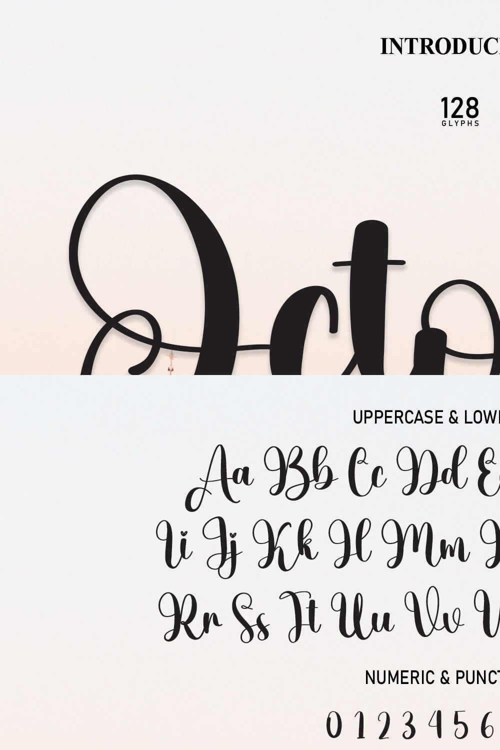 October | Script Font pinterest preview image.