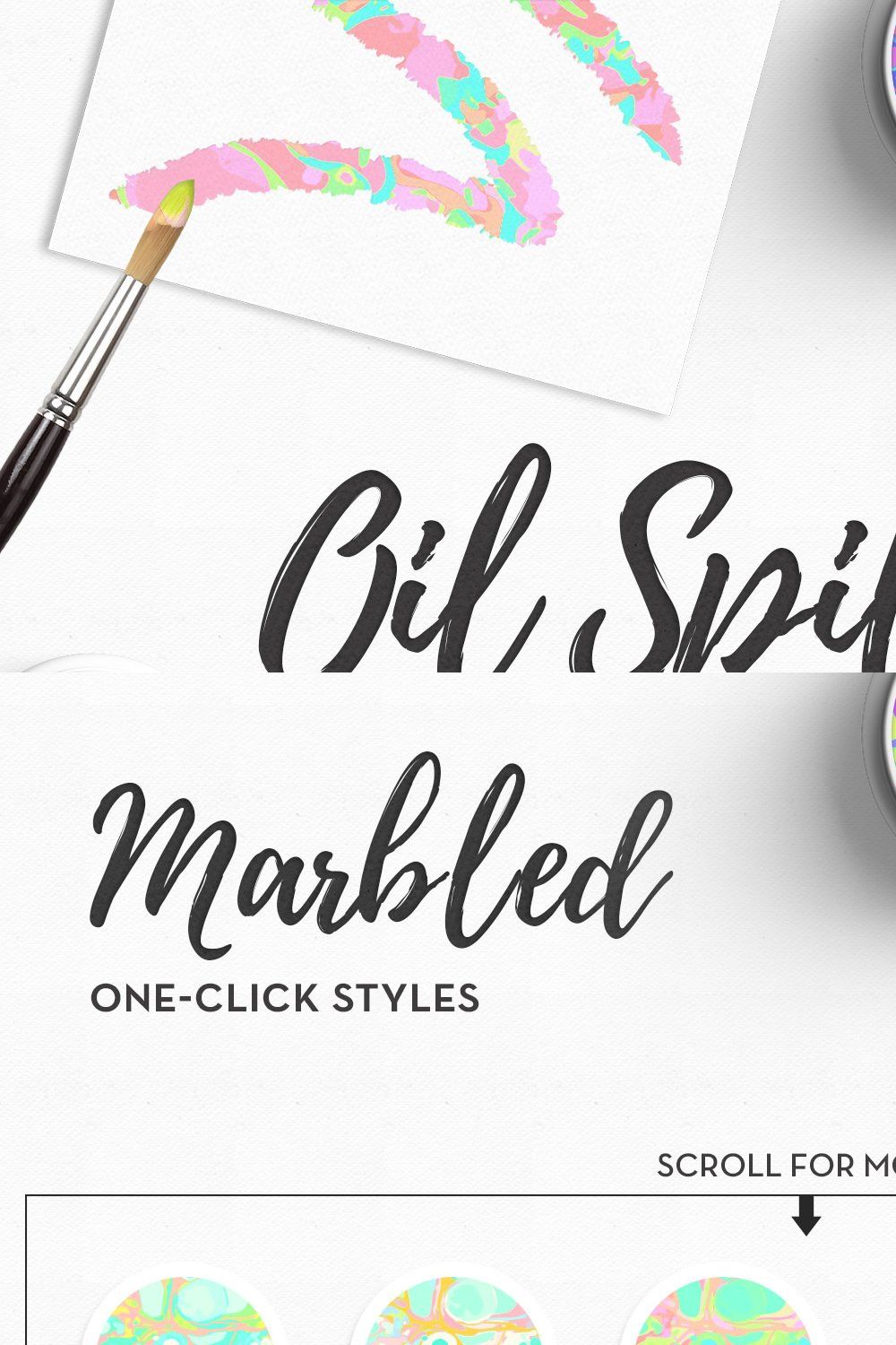 Oil Spill - Marbled Styles pinterest preview image.