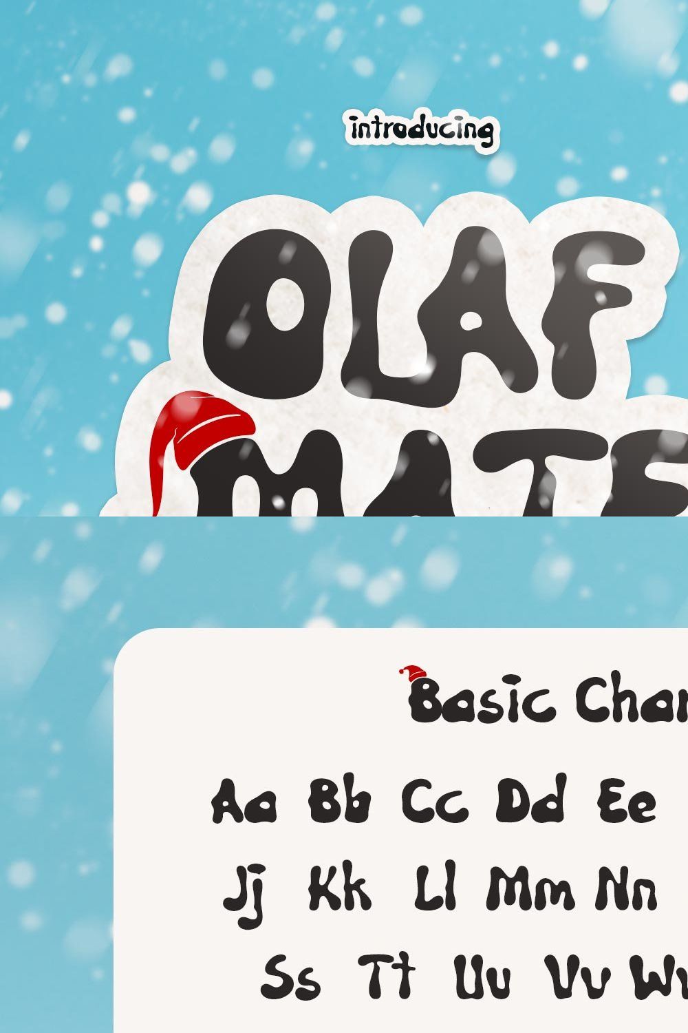 Olaf Mate Typeface pinterest preview image.