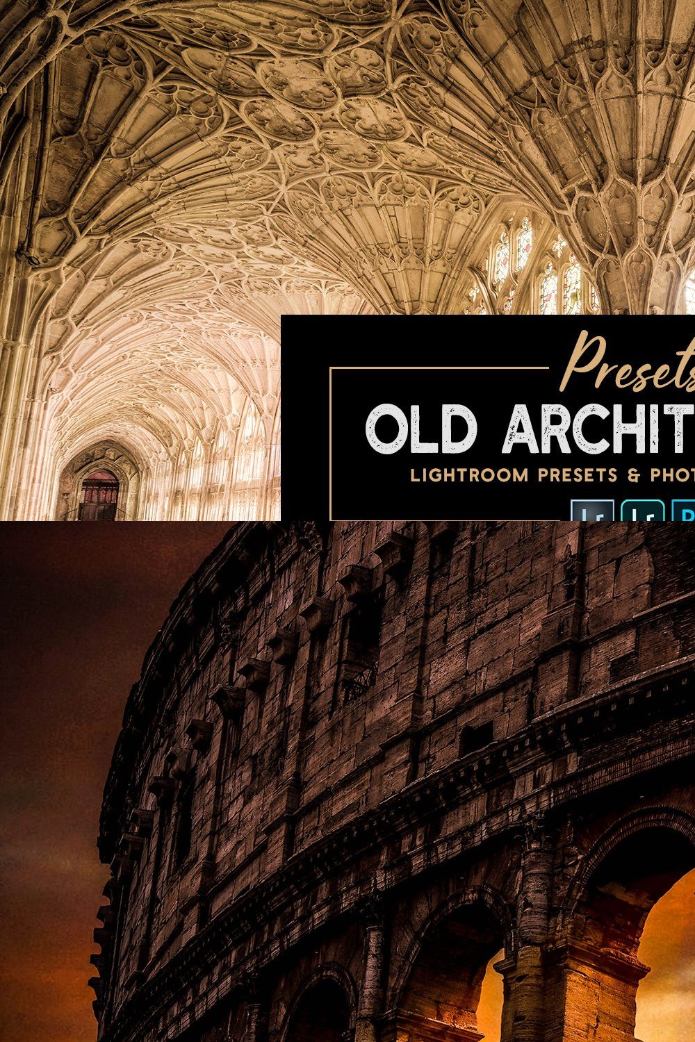 Old Architecture Presets & Actions pinterest preview image.