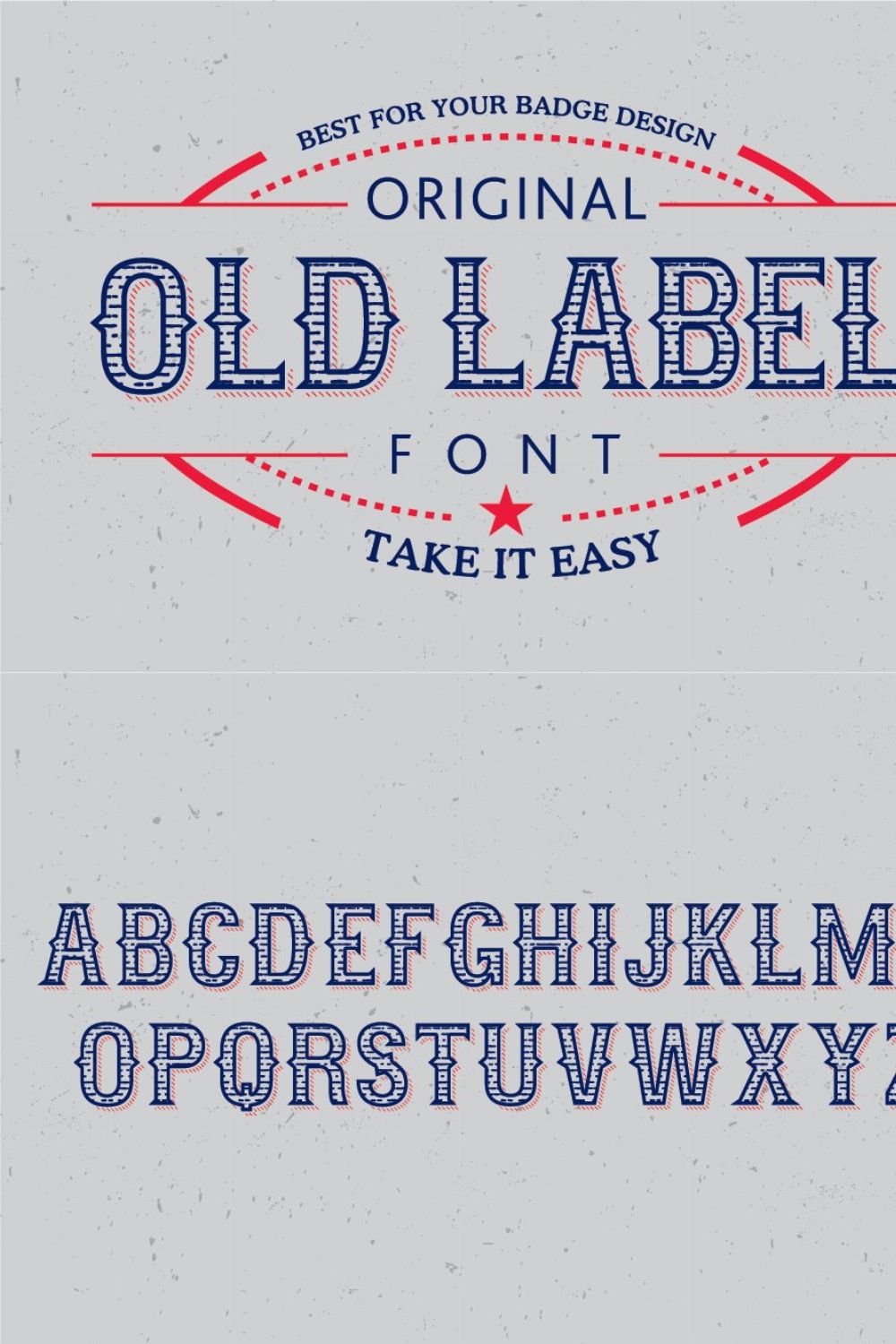 Old Label font pinterest preview image.