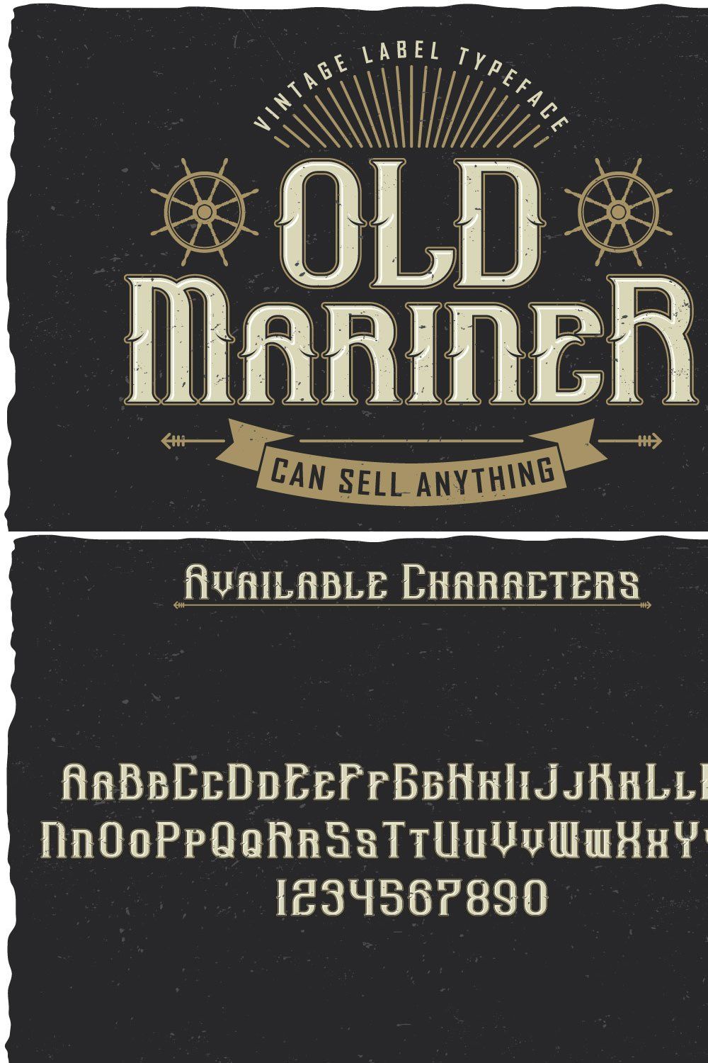 Old Mariner Label Typeface pinterest preview image.