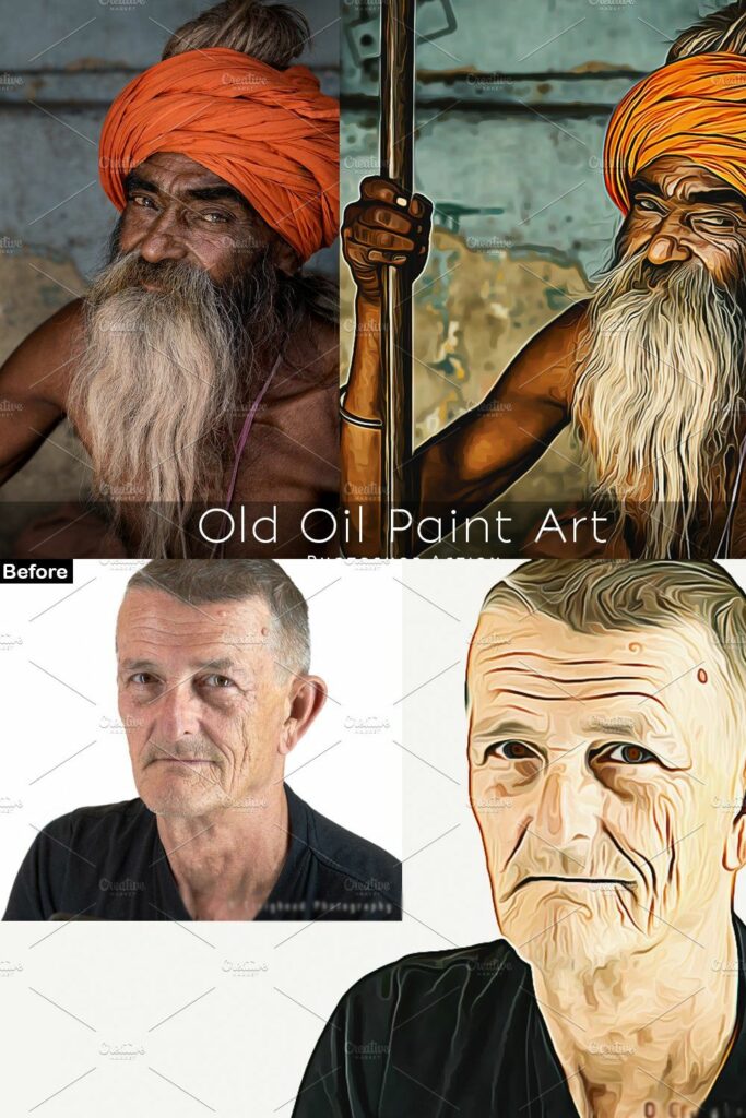 Old Oil Paint Art - Photoshop Action – MasterBundles