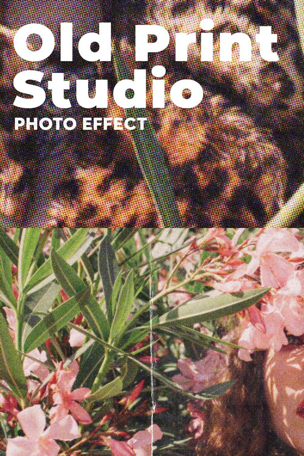 Old Print Studio Photo Effect pinterest preview image.