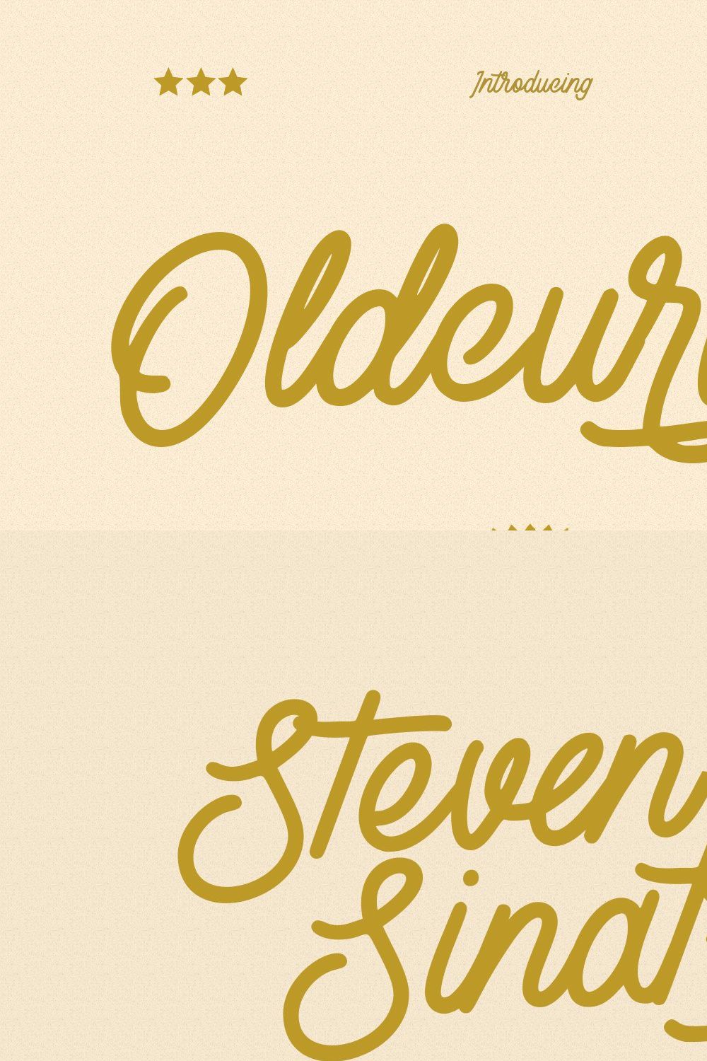 Oldcurley Script Font pinterest preview image.