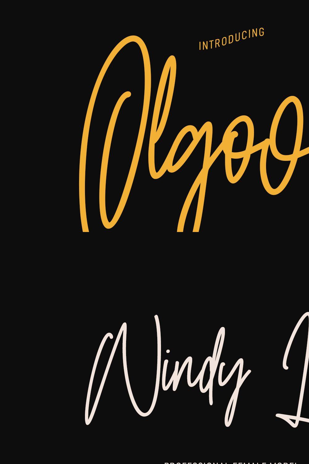 Olgoods Script Font pinterest preview image.