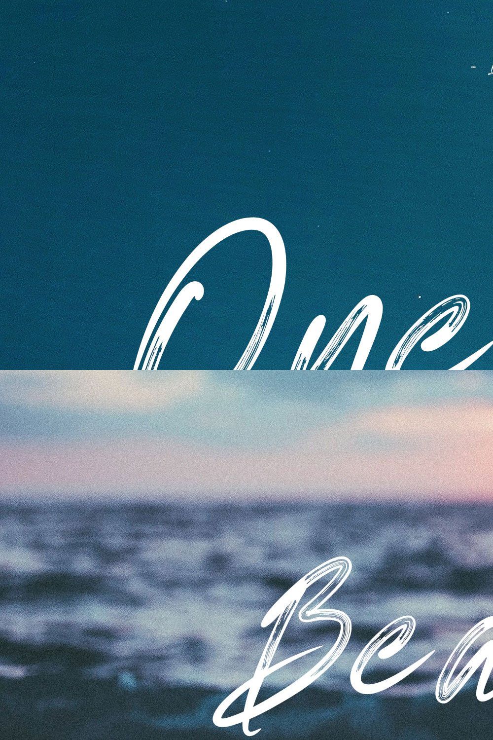 One Piece - Brush Font pinterest preview image.