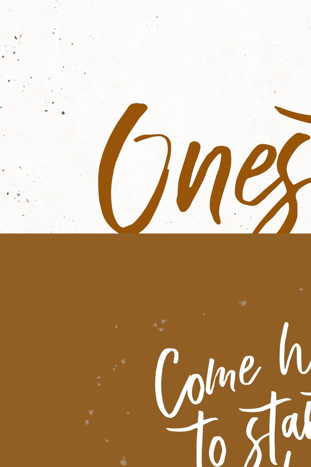 Onestep Handmade Brush Font pinterest preview image.