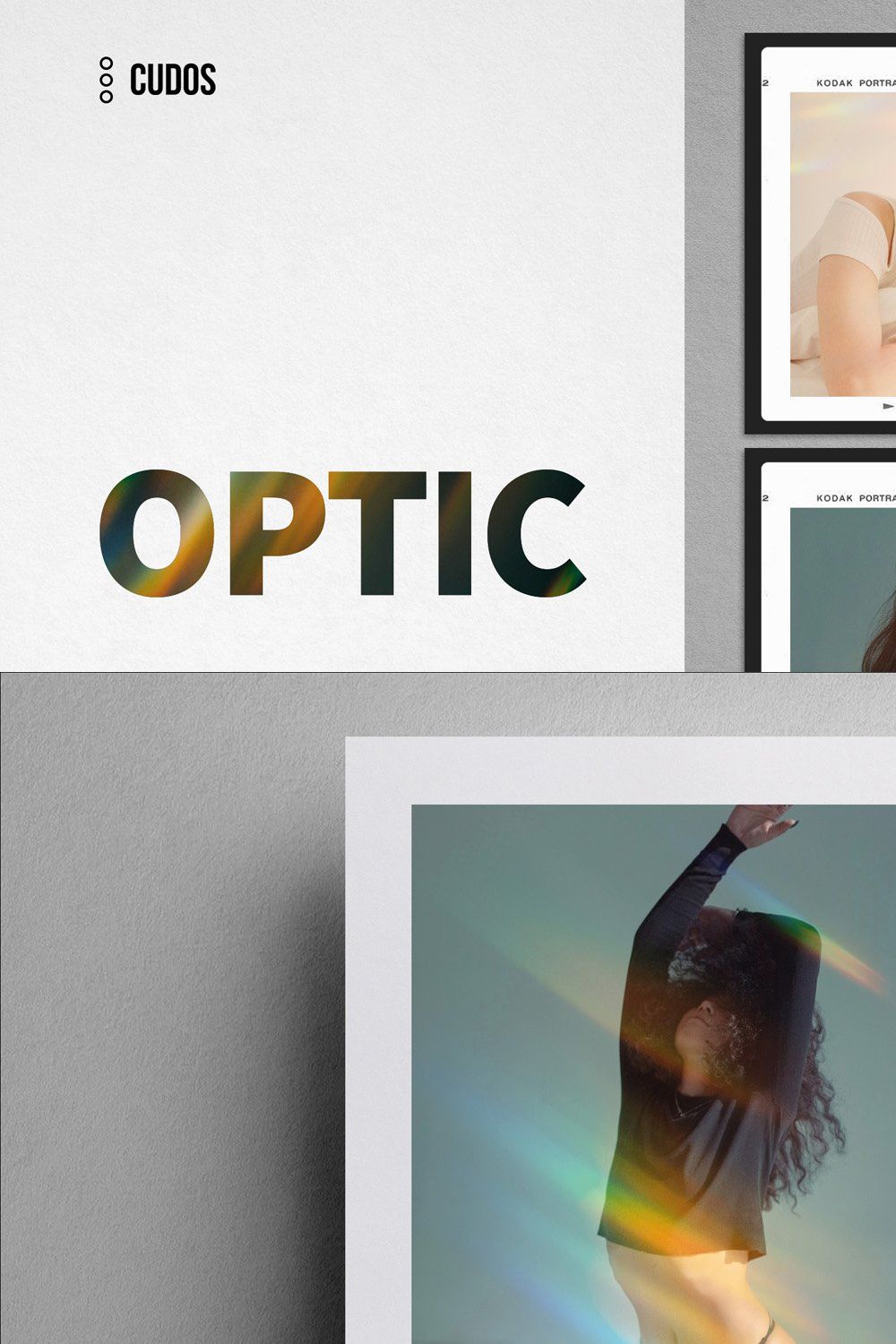 OPTIC | Prism & Rainbow Light Leaks pinterest preview image.