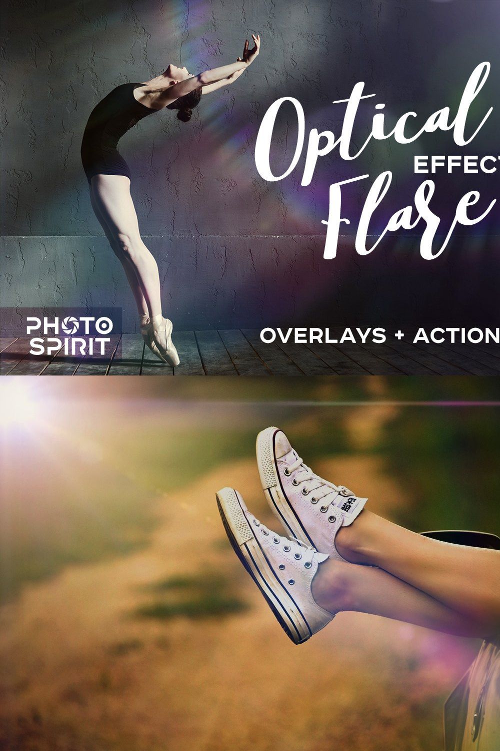 Optical Flare Overlay Effects pinterest preview image.