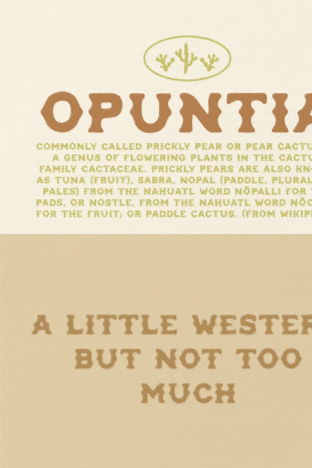 Opuntia - Curvy Spur Display Type pinterest preview image.