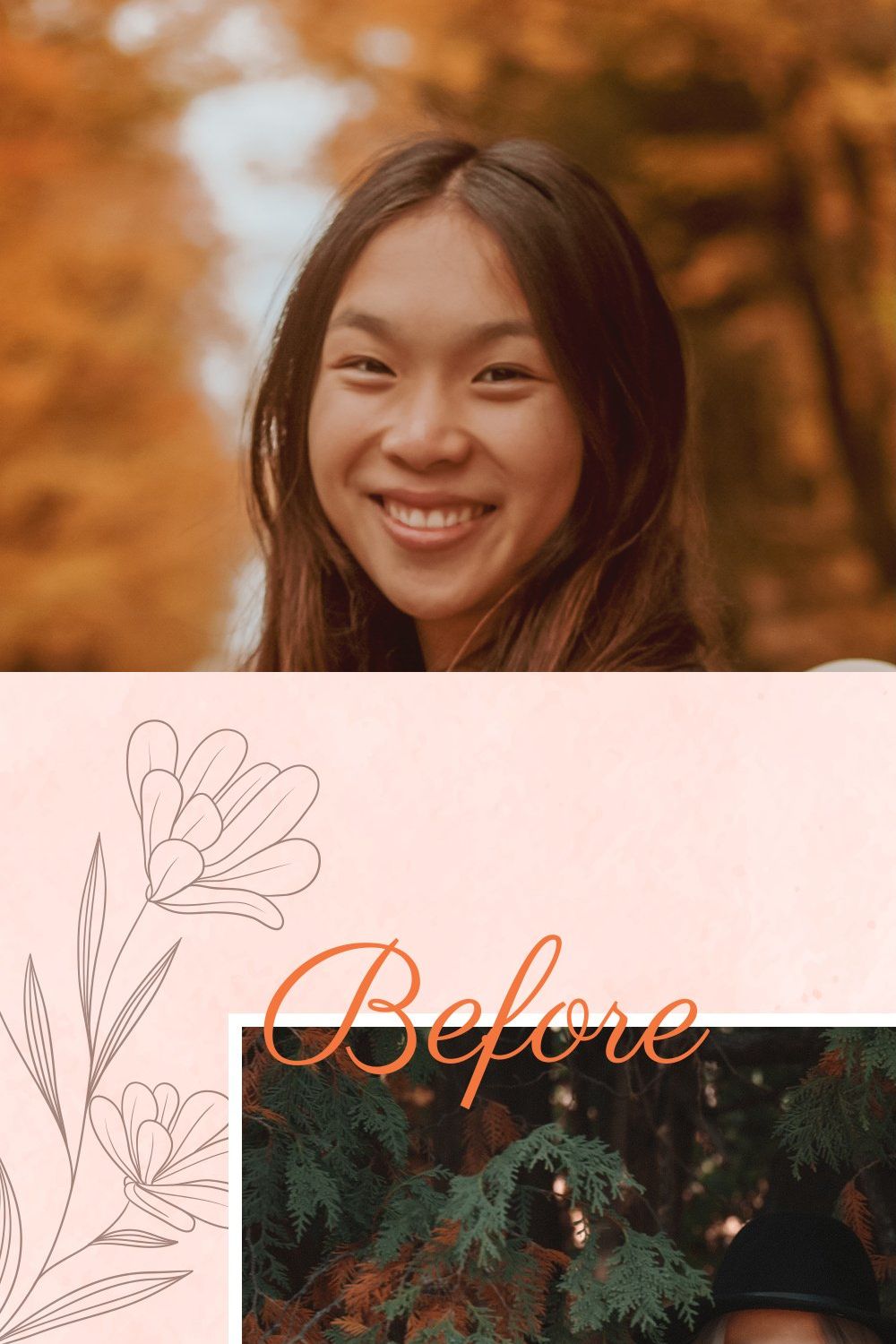 Orange Autumn Lightroom Presets pinterest preview image.