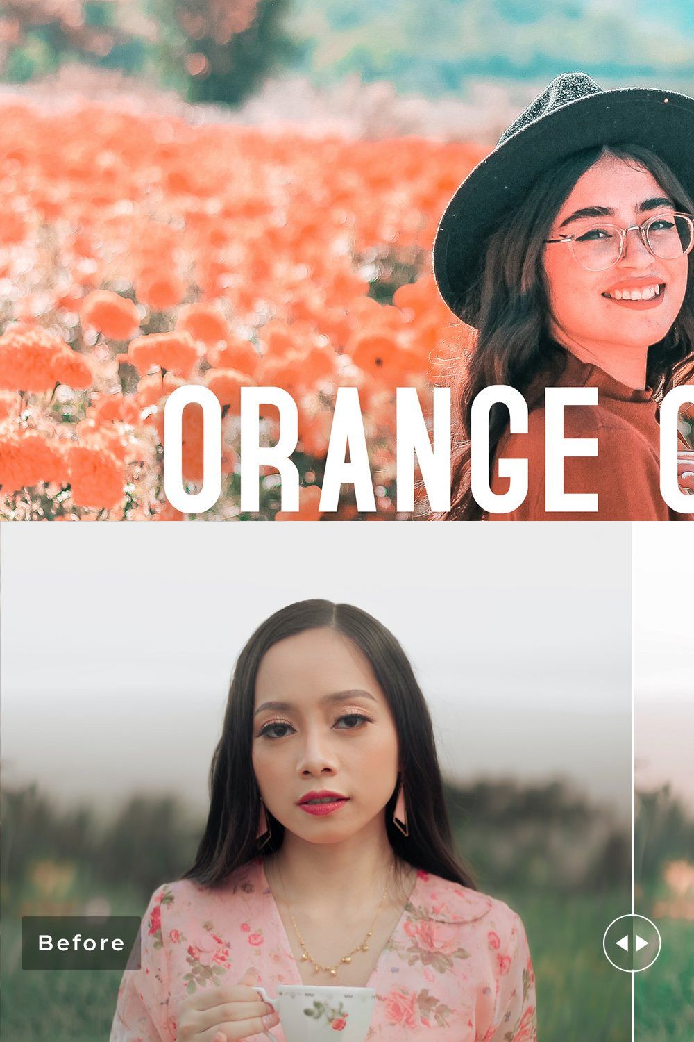 Orange Carrot Pro Lightroom Presets pinterest preview image.