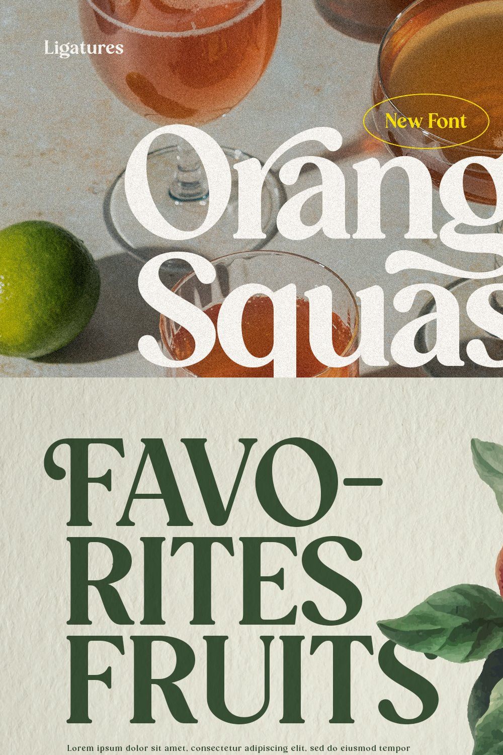 Orange Squash - Bold Vintage Serif pinterest preview image.