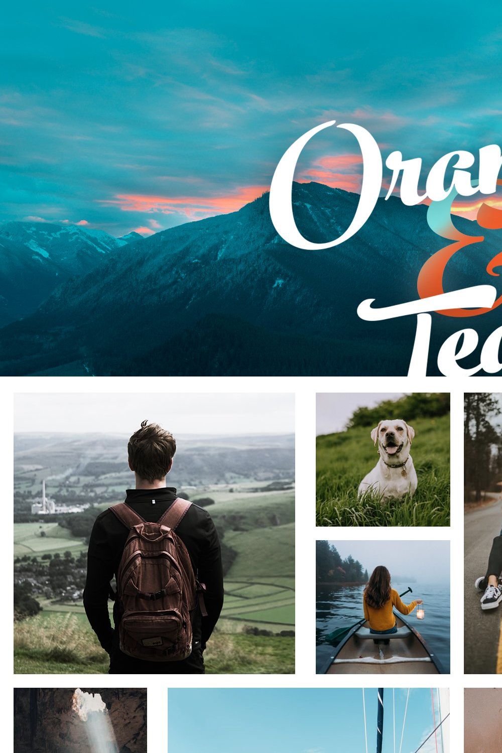 Orange & Teal Lightroom Presets pinterest preview image.