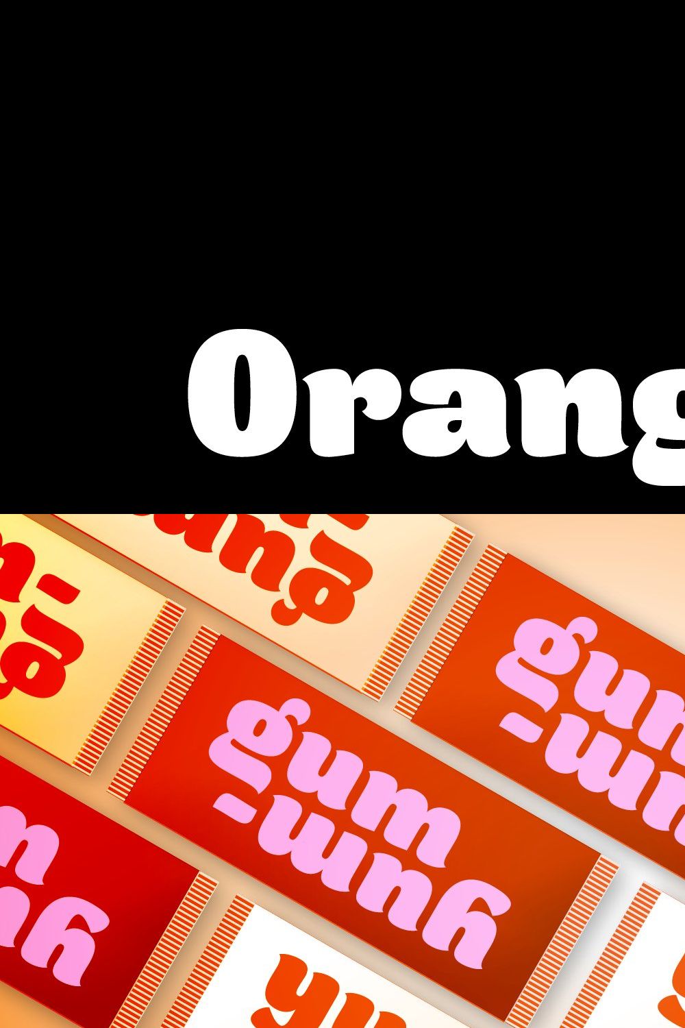 Orangina Chubby Font pinterest preview image.