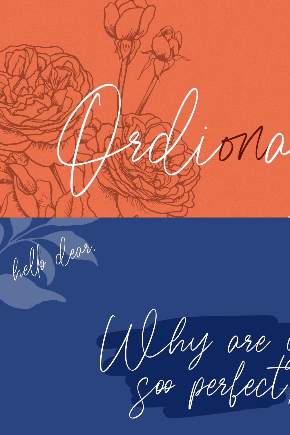 Ordionally Signature Font pinterest preview image.
