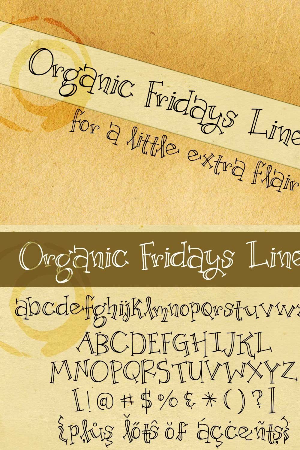 Organic Fridays Lined pinterest preview image.