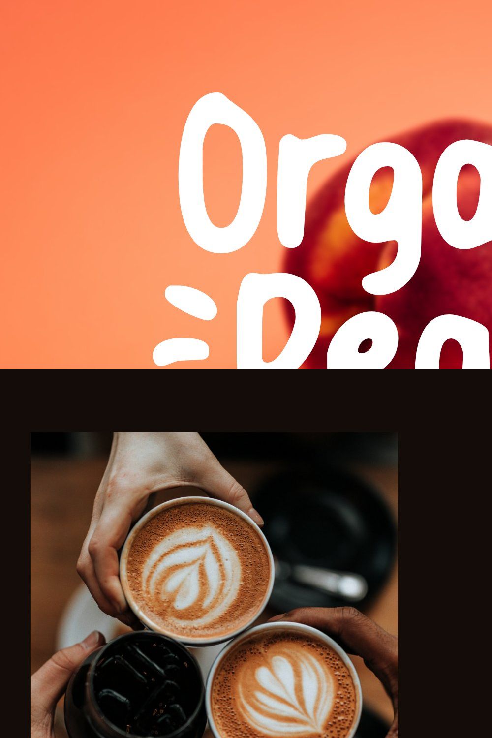 Organic Peach - Blurred Handwritten pinterest preview image.