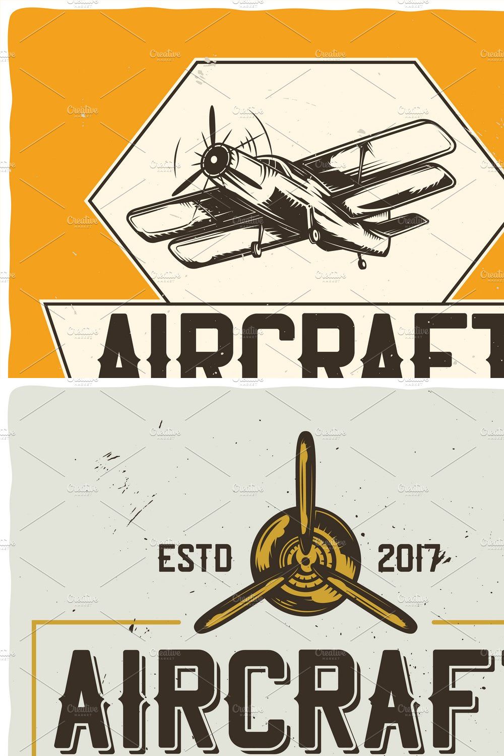 Original label typeface Aircraft pinterest preview image.